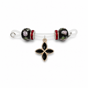 Black Cross Crystal Non Piercing Nipple Rings