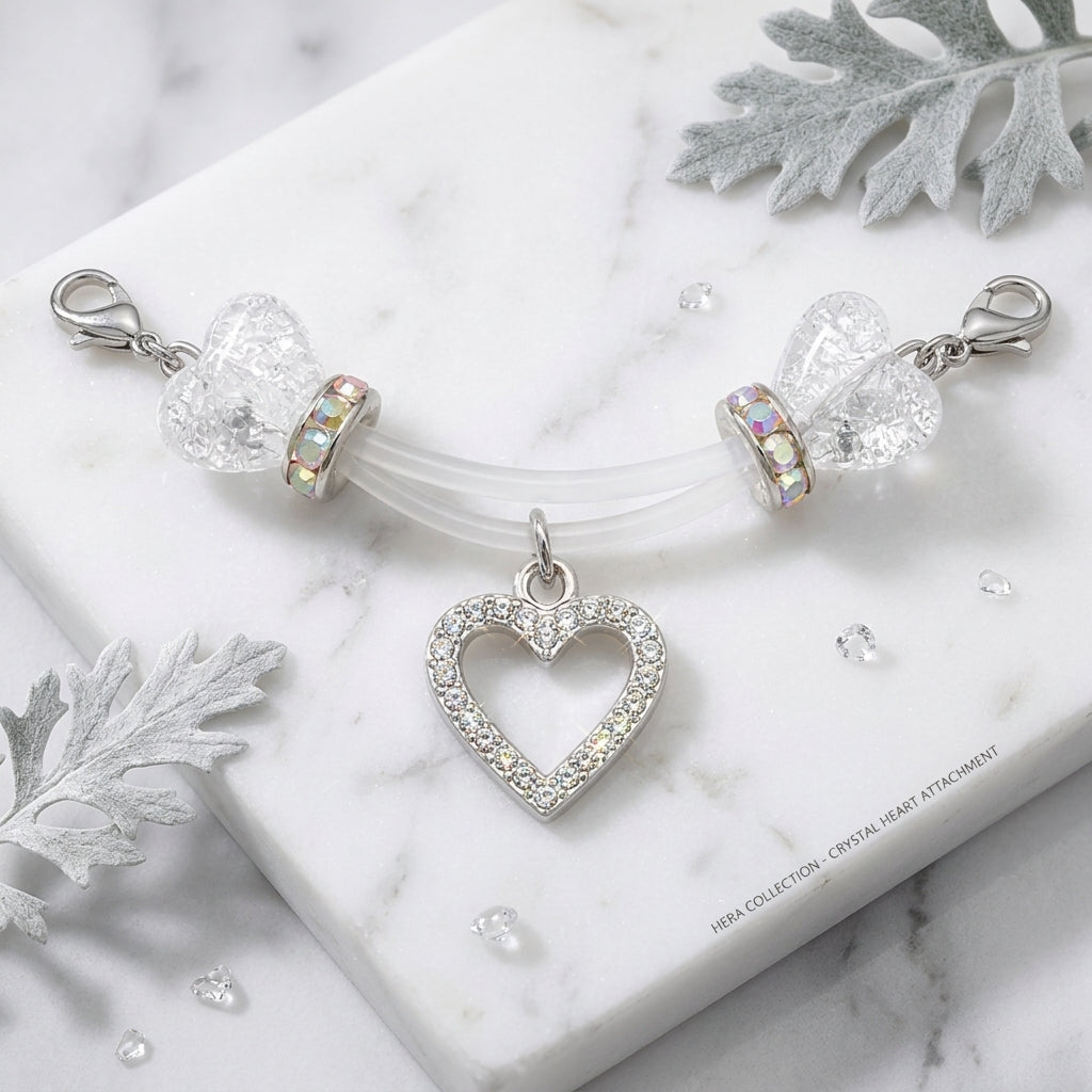 Silver Heart Non Piercing Nipple Rings