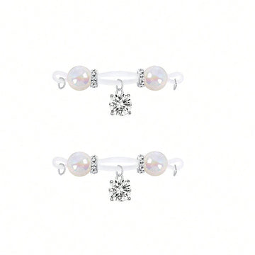 Clear Crystal Non Piercing Nipple Rings