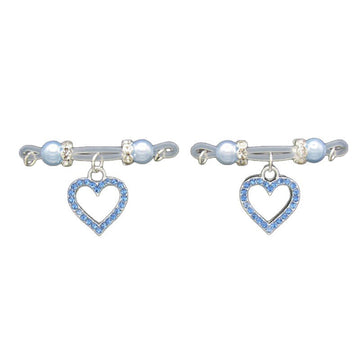 Heart BlueNon Piercing Nipple Rings