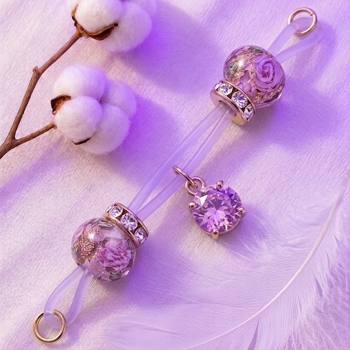 Sparkly Pink Non Piercing Nipple Rings