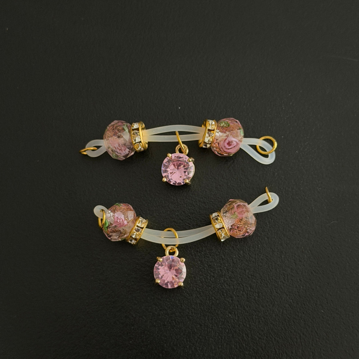 Sparkly Pink Non Piercing Nipple Rings