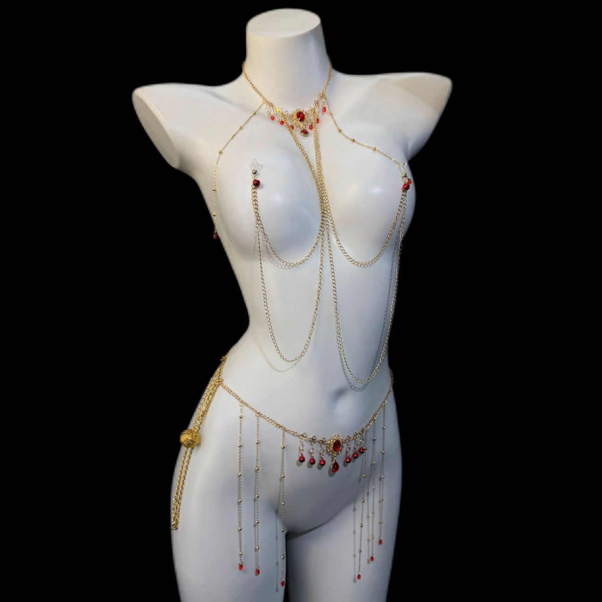 Crimson Gilt body chain