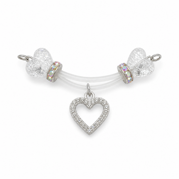 Silver Heart Non Piercing Nipple Rings