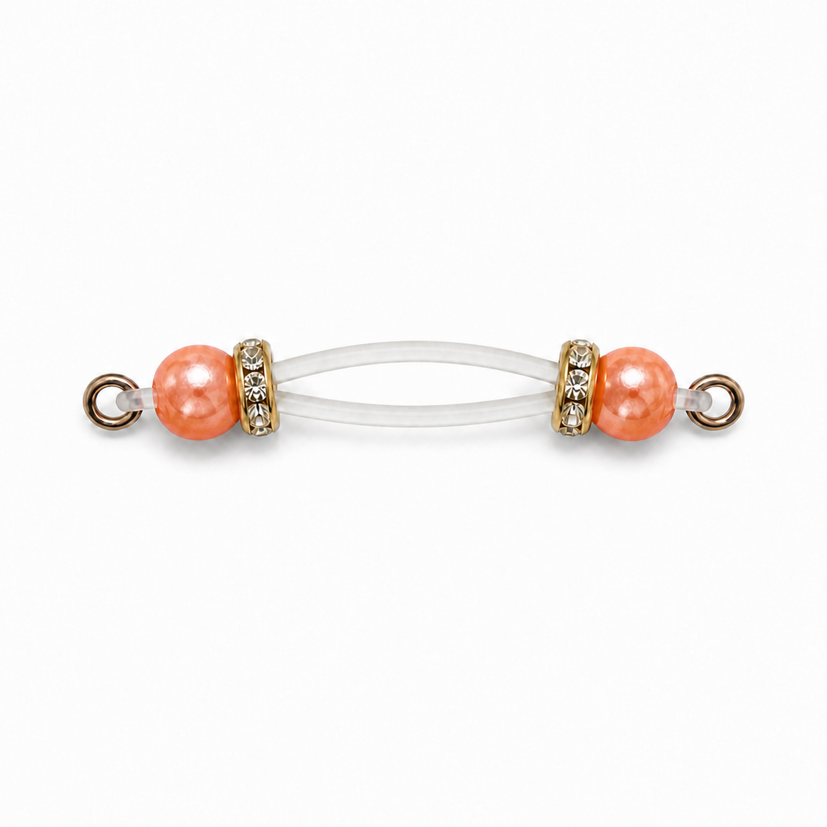Coral Pearl Non Piercing Nipple Rings