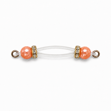 Coral Pearl Non Piercing Nipple Rings
