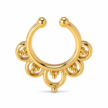 Golden Sunburst Beaded Nose ring