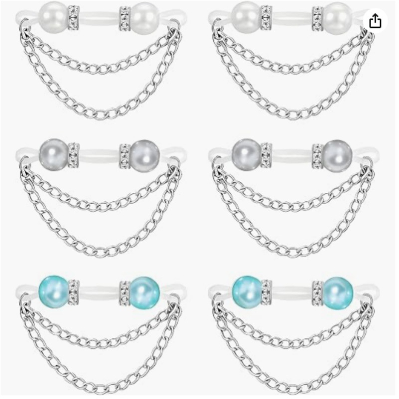 Silver Chain Non Piercing Nipple Rings