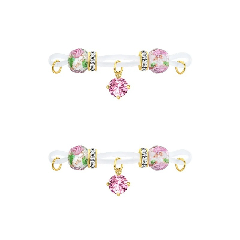 Sparkly Pink Non Piercing Nipple Rings