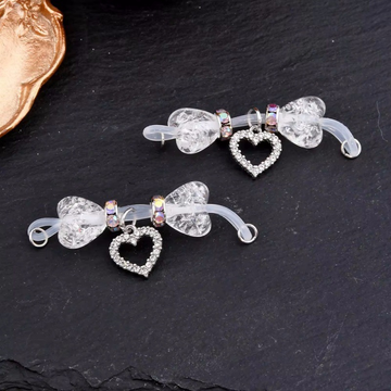Silver Heart Non Piercing Nipple Rings
