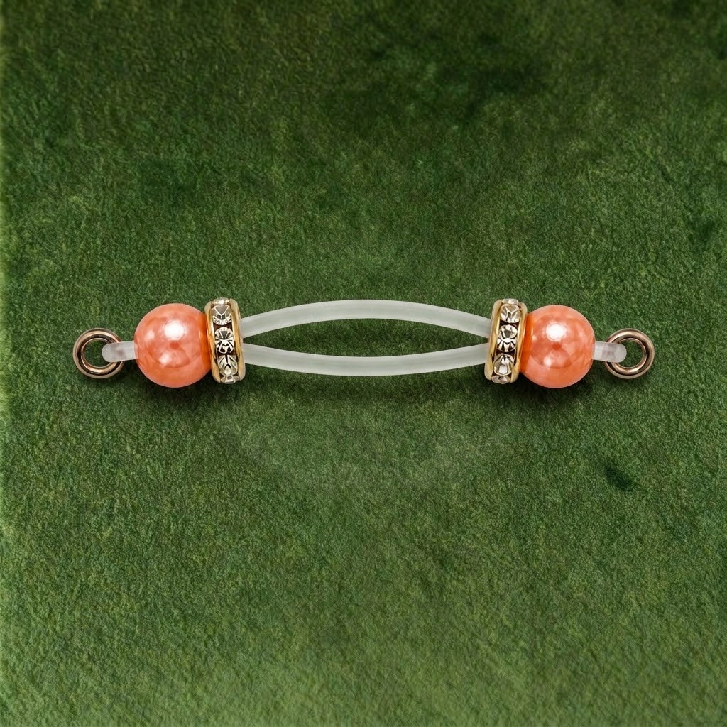 Coral Pearl Non Piercing Nipple Rings